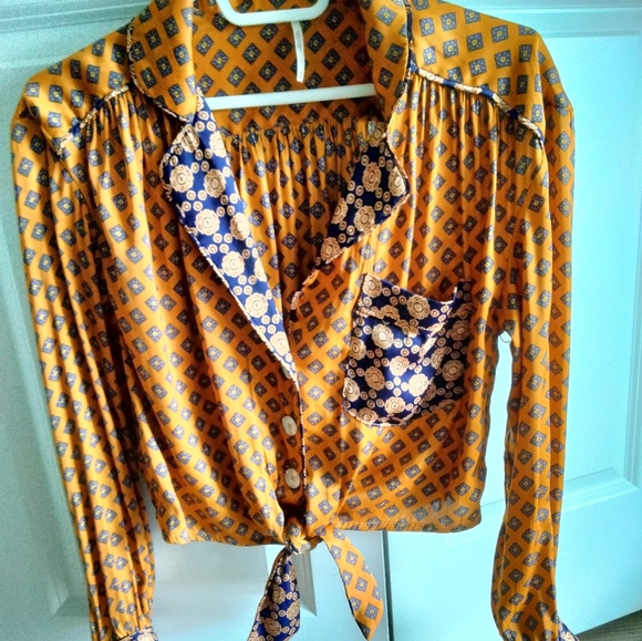 Free people menswear pajama top, size xs - Picture 1 of 10